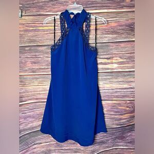 NWT Lulus Navy Blue Open Back Dress. Size X-Small.